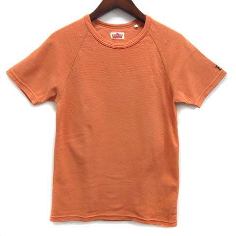 ハリウッドランチマーケット HOLLYWOOD RANCH MARKET ストレッチフライス ラグラン Tシャツ カットソー 半袖 ワンポイント オレンジ 3