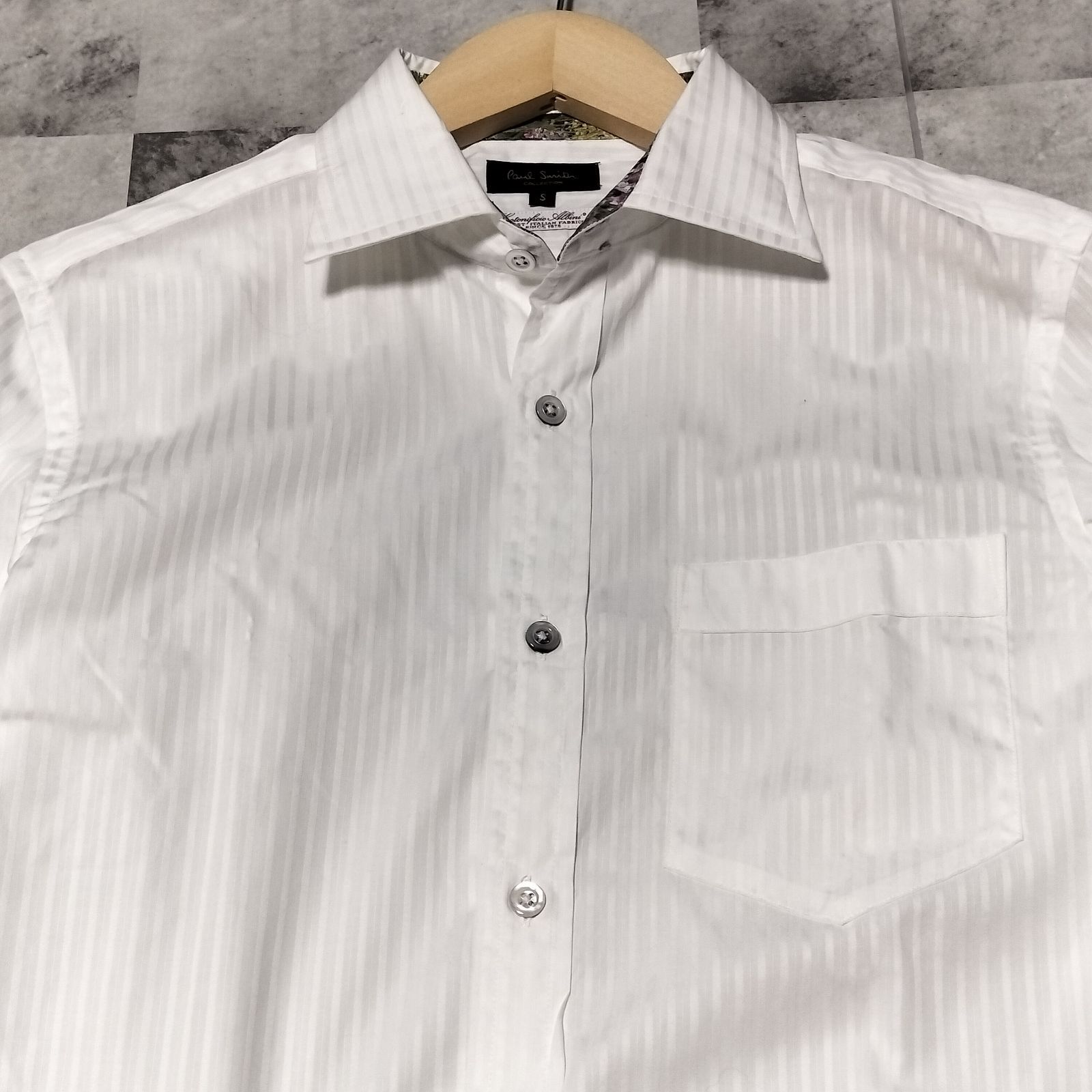美品】Paul Smith COLLECTION 花柄 ストライプ 長袖シャツ S