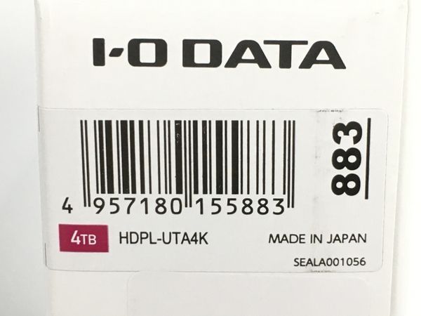 IO DATA HDPL-UTA4K テレビ 録画用 ハードディスク「トロッカ」 4TB 良好  Y7375151-4