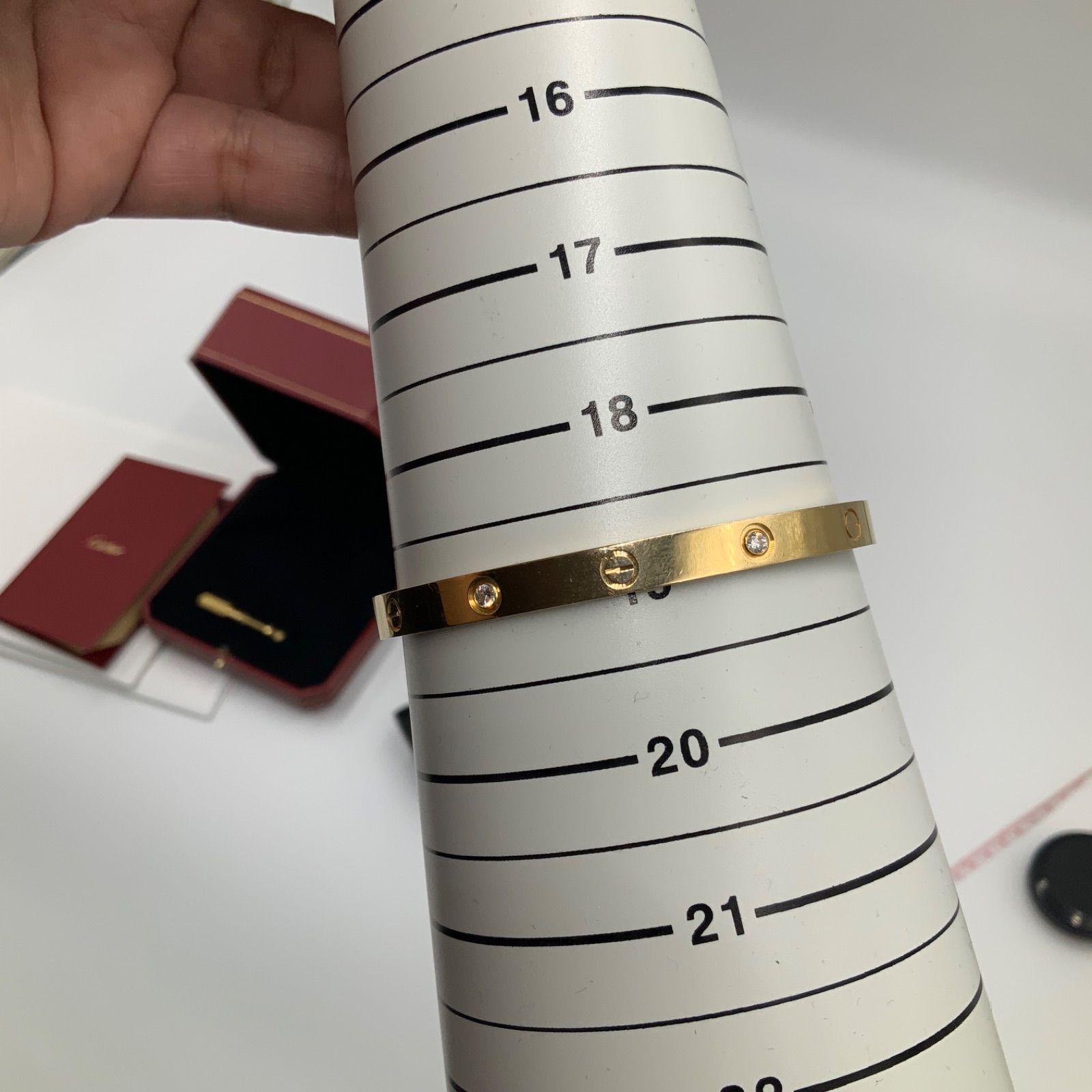 Cartier カルティエ ラブブレス ブレスレット 4Pダイヤ ハーフダイヤ 