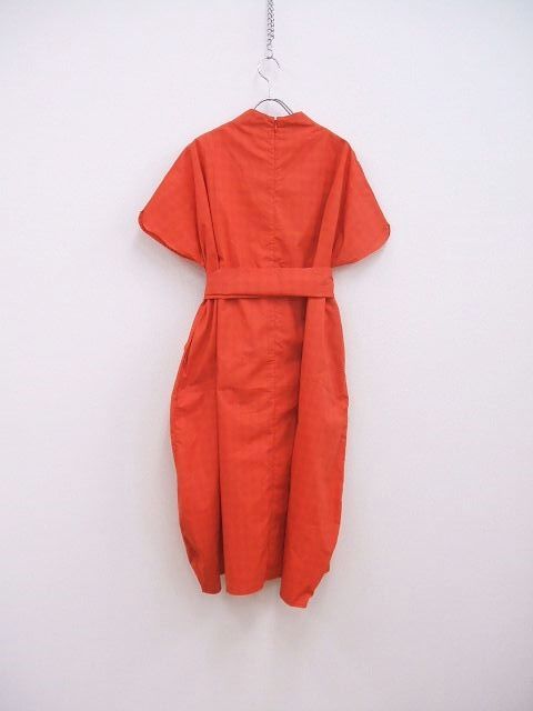 R-D.M.Co- コットンタイプライターVネックリボンドレス 3541 定価56000円 ワンピース レッド オールドマンズテーラー 2-0725S♪