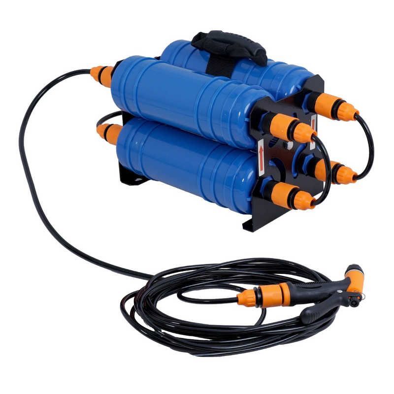 未開梱 サンコー 水道に取り付けるだけで純水になる純水器 水シミZERO ブルー CHMP25SBL