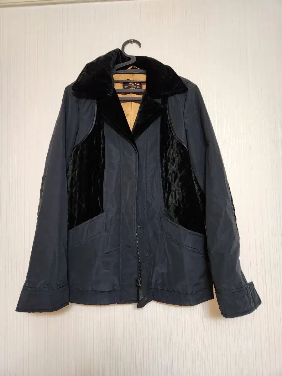 ETRO エトロ ベロア バイカラー ブルゾン
