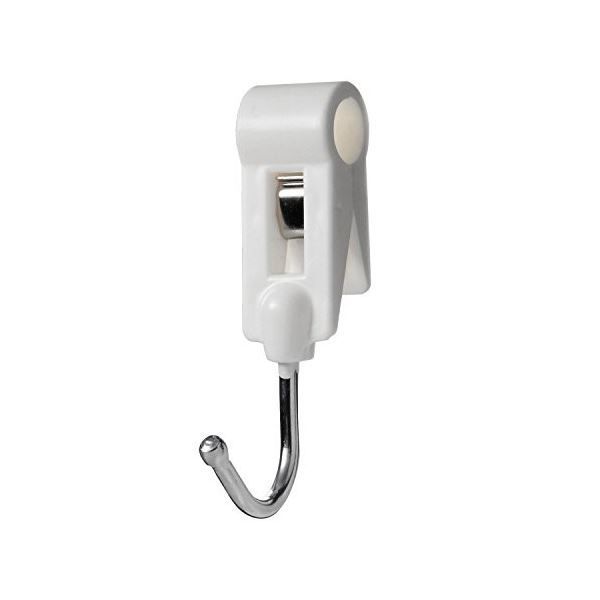 パイプ棚フック|クリップ 丸パイプ用 ホワイト 3個入り 耐荷重 1kg 調理器具対応 120個セット レック