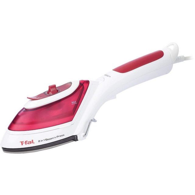 T-fal スチームアイロン 赤/白 収納ケース付き 生活家電 △ ティファール（T-fal） スチームアイロン 2in1 スチーム