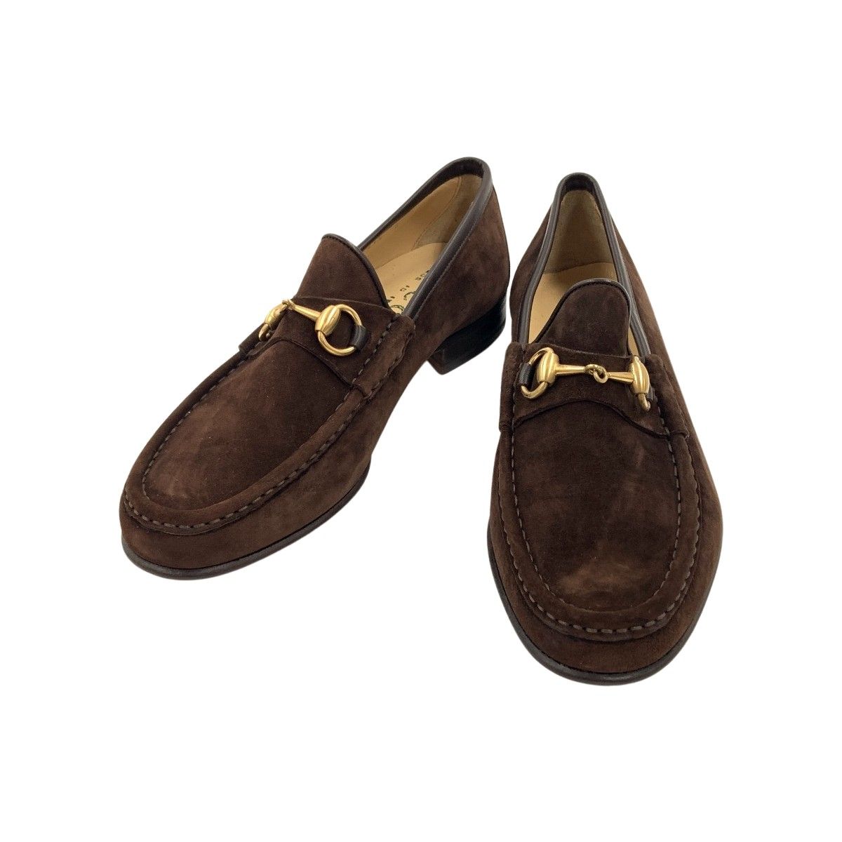 〇〇GUCCI グッチ ホースビット 表記サイズ 41 1 2 E ローファー 110009 ブラウン x ゴールド