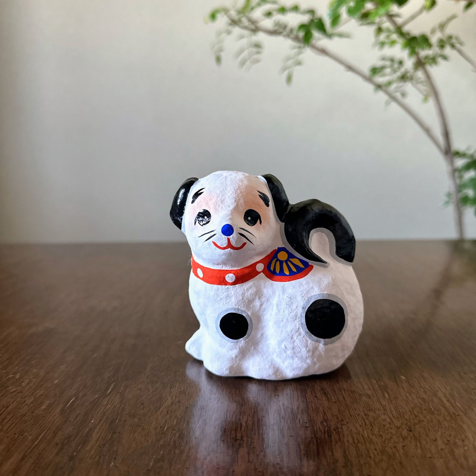 状態良好◇三春張り子 「宝いぬ」 高柴デコ屋敷 彦治民芸 張子人形