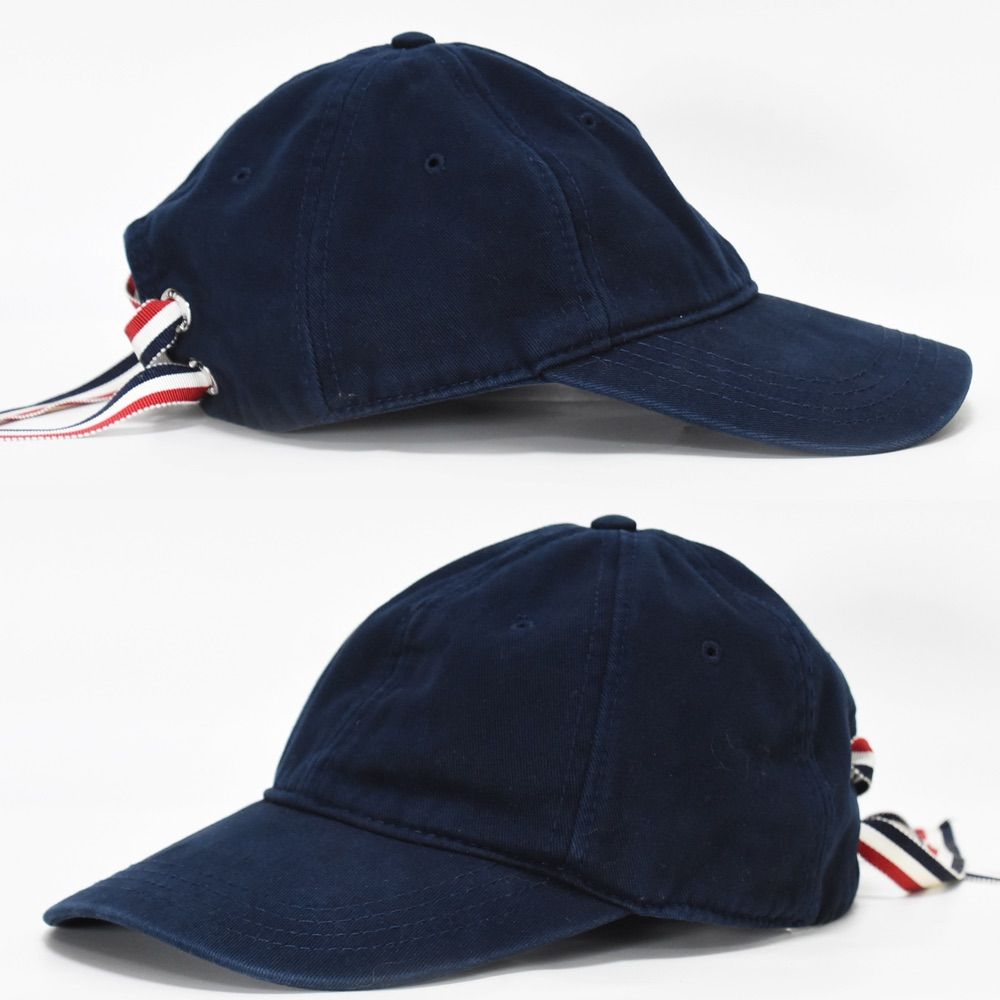 Moncler ネイビーキャップ リボン付き Moncler ネイビーキャップ リボン付き
