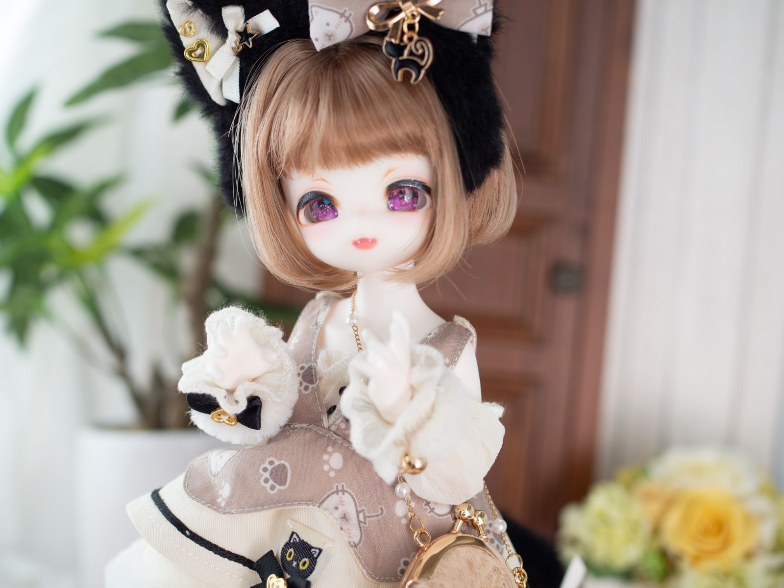 カスタムヘッド ブラインドドール＋おまけレジンアイ ハンドメイド 