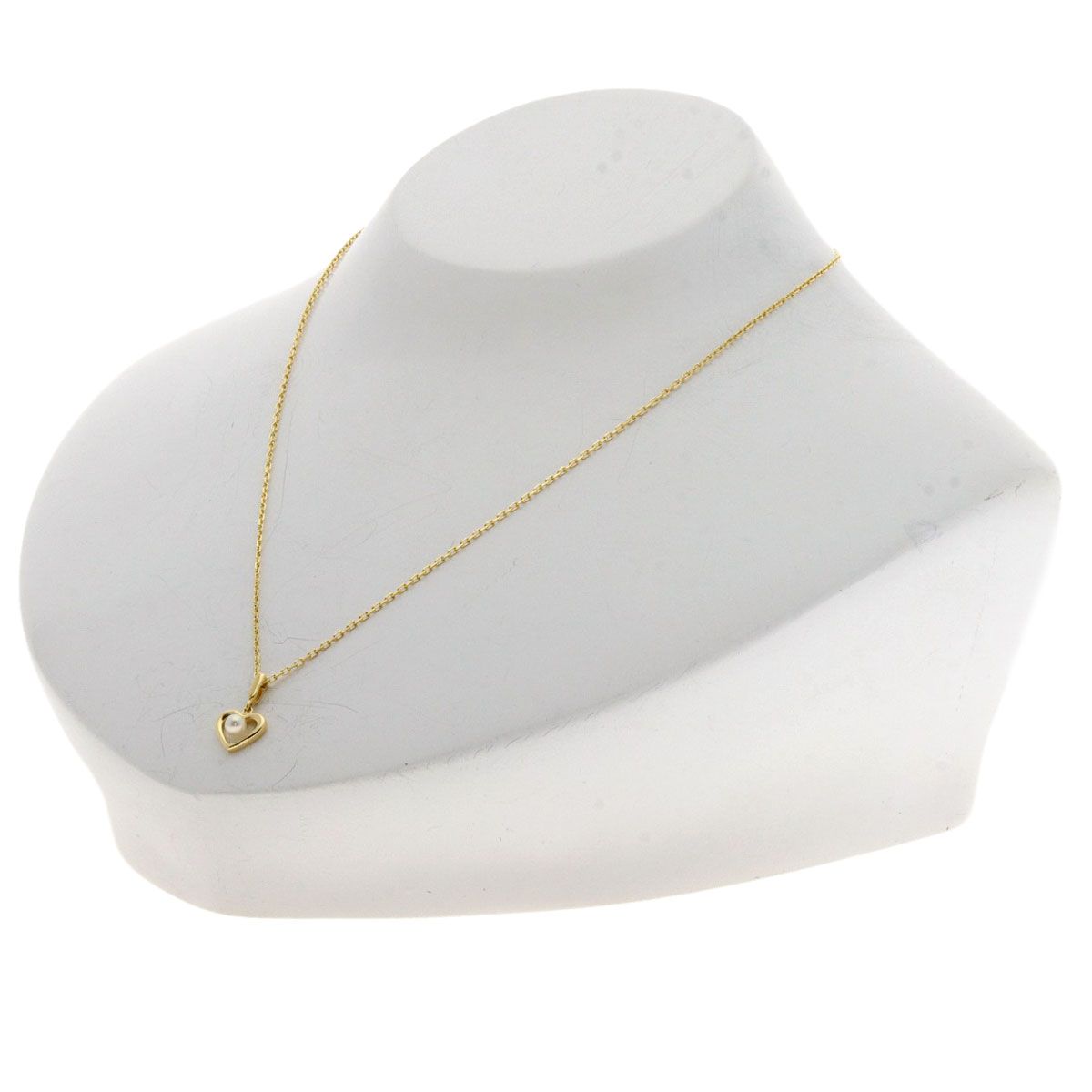 MIKIMOTO ミキモト パール 真珠 ハートモチーフ ネックレス