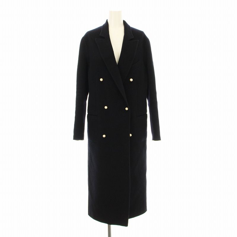 マディソンブルー MADISONBLUE PEARL CHESTER COAT MB184-2007 パールチェスターコート ロング ウール カシミヤ混 00 紺 ネイビー |KU