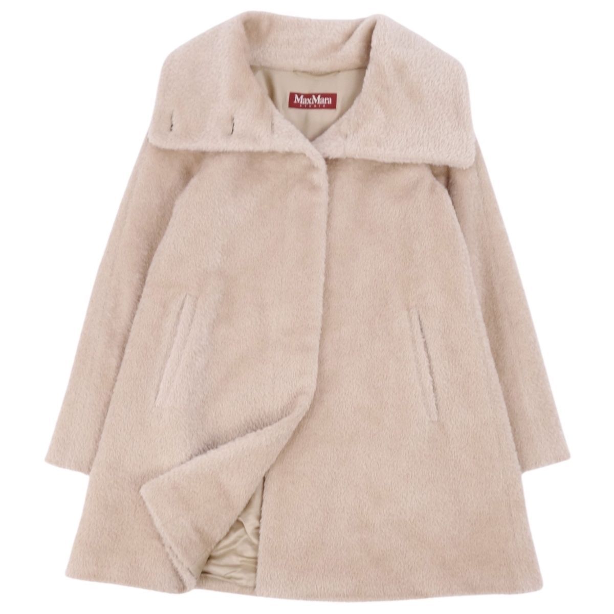 美品 マックスマーラ Max Mara STUDIO コート シャギー アルパカ