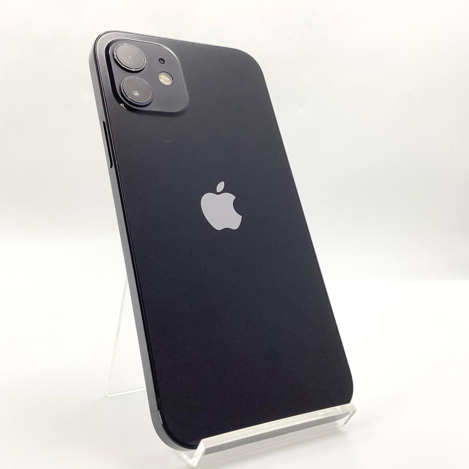 【全額返金保証】【最速発送】Apple iPhone 12 64GB ブラック docomo 白ロム 73% 動作確認済