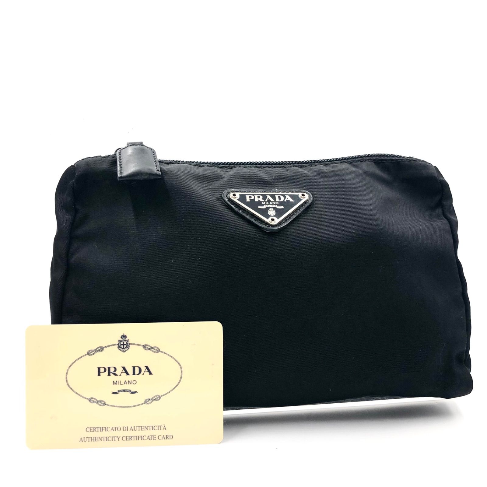 □美品□PRADA プラダ テスートナイロン ポコノ コスメポーチ 