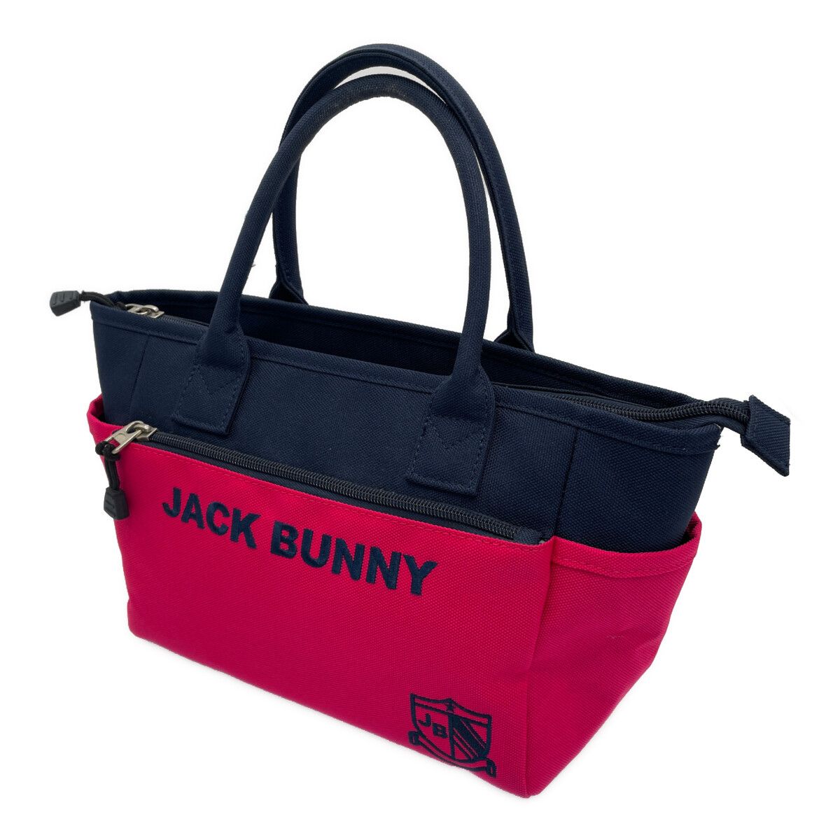 中古 ジャックバニー Jack Bunny!! カートバッグ ピンク×ネイビー ラウンドバッグ バイカラー 軽量 カジュアル