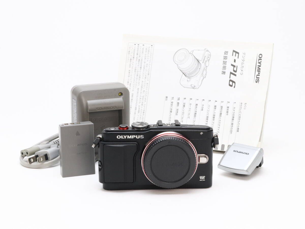 D ジャンク品 Olympus オリンパス PEN Lite E-PL6 ボディ ブラック 返品不可 44-106