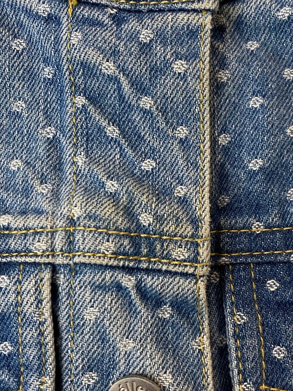 最旬ダウン 現状渡し品】 SHELLER DOTジャガードデニムジャケット シェリエ ジャケット・アウター