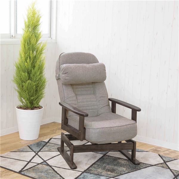 高座椅子 約幅62cm ミルクティーベージュ 360度回転式 折りたたみ式5段階 高座椅子 約幅62cm ミルクティーベージュ 360度 回転式 折りたたみ式 5