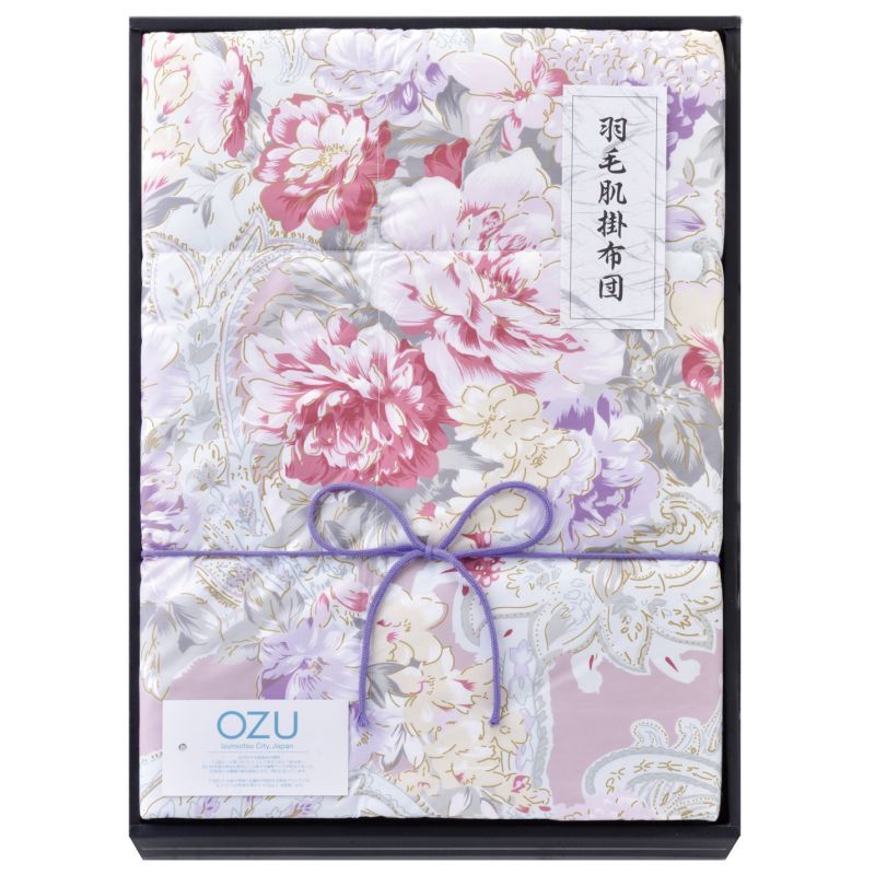 GIVENCHY ジバンシー 洗える羽毛肌掛けふとん 2枚 ペア ブルー ピンク