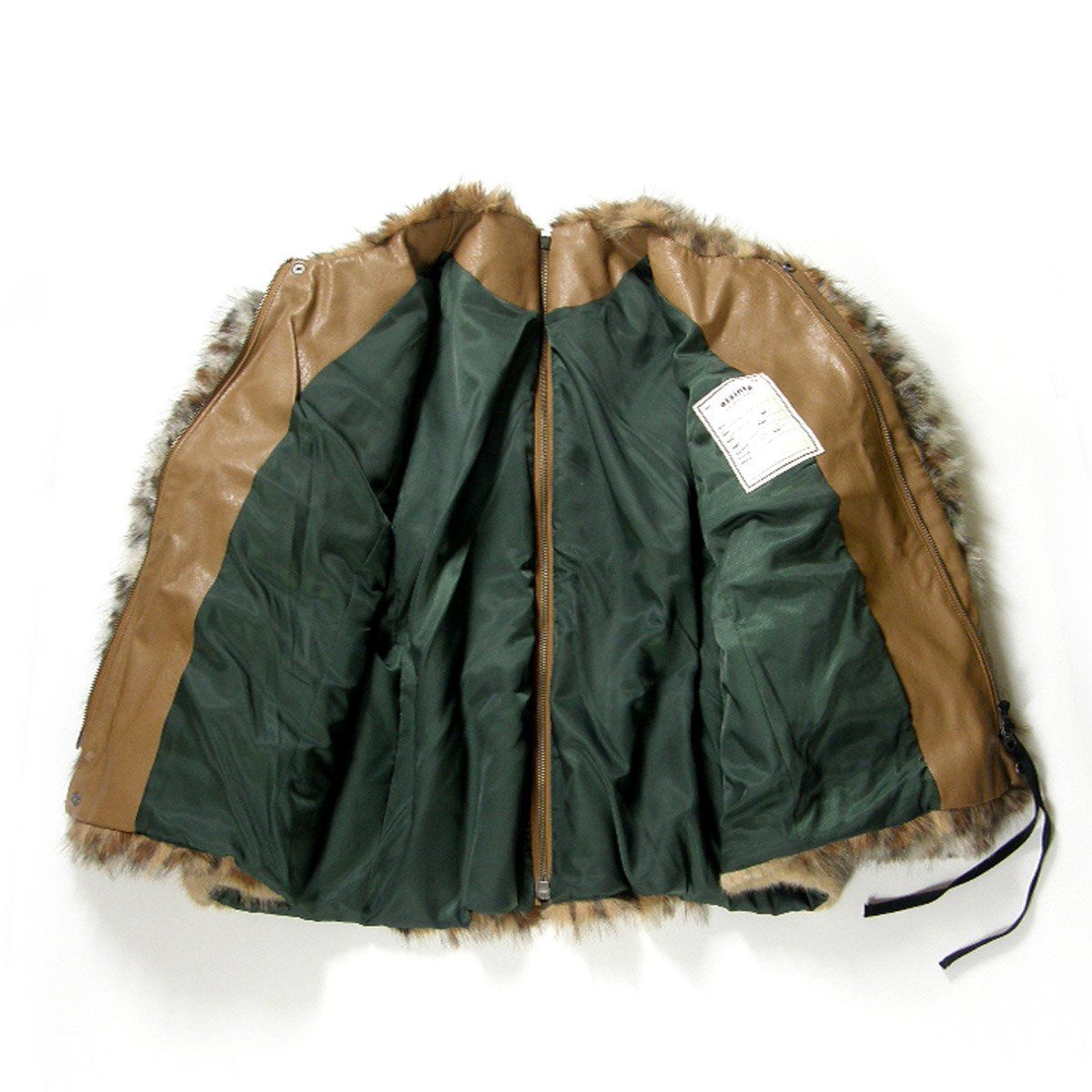 新品】 etsinta ／ エシンタ ブロッキングファー ジャケット ZIPコート