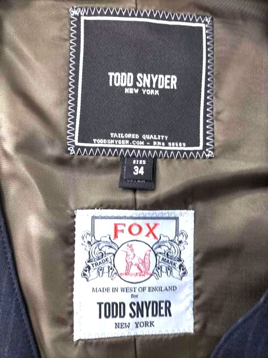 [ トッドスナイダー × FOX BROTHERS - made in japan - ] 英国の名門フォックス・フランネル生地を使用したジャケット(S) ネイビー【B15】 Fox Brothers \u0026 Co Ltd \u2013 Fox Brothers \u0026 Co Ltd