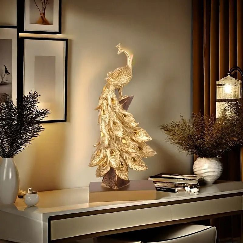 コンポート クジャク オブジェ 置物 ゴールド 風水 金運 縁起物 【公式