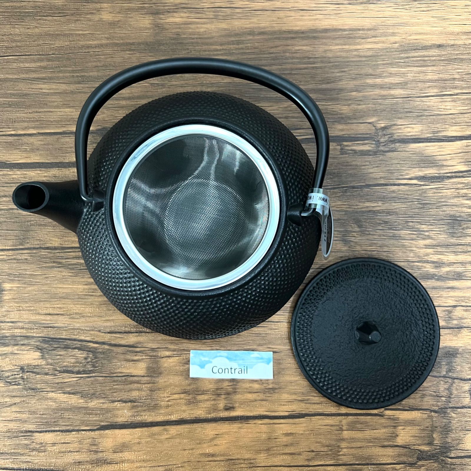 南部鉄器】岩鋳 鉄瓶兼用急須 5型新アラレ(直火対応、IH不対応) + 釜敷