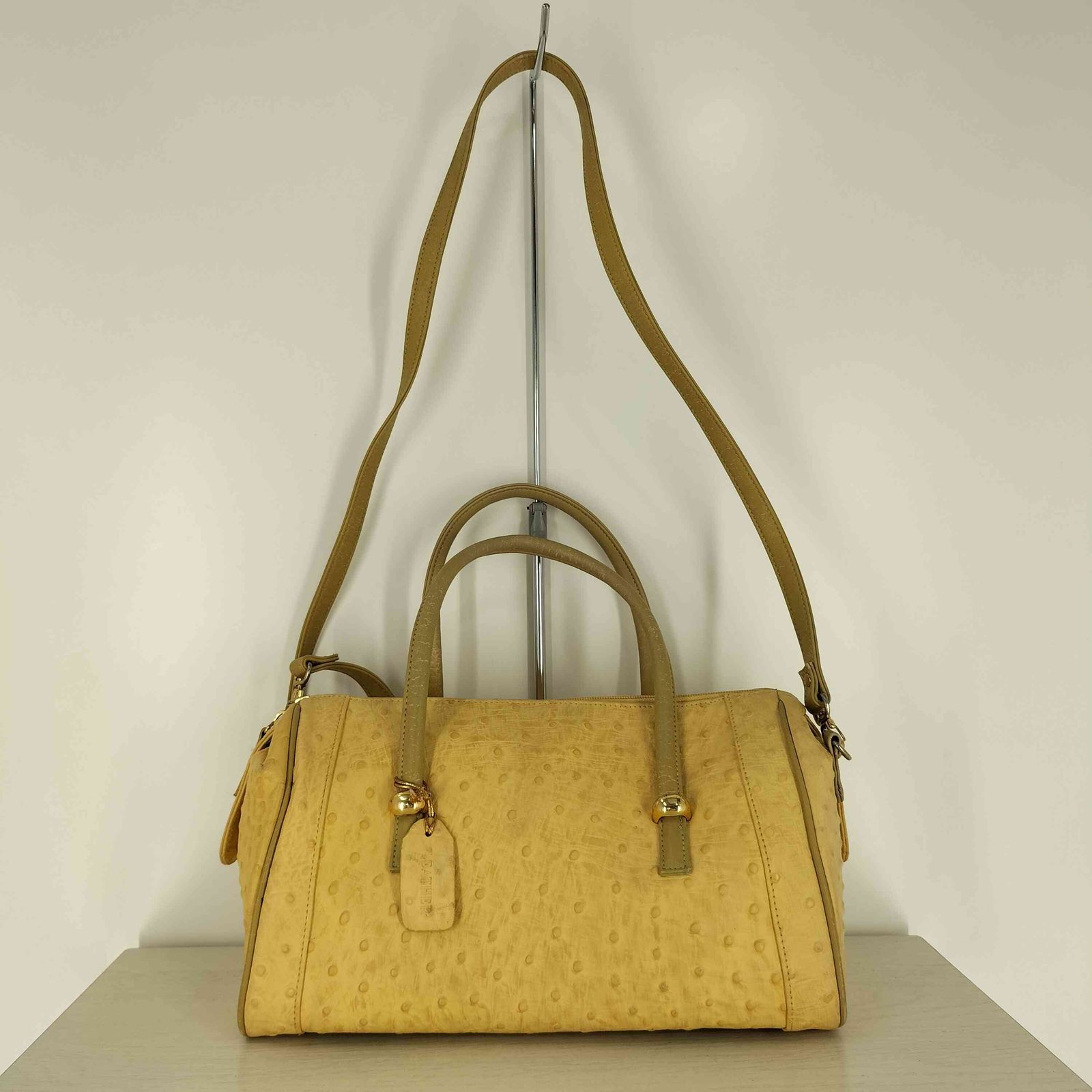 ユーズドフルギ USED古着 オーストリッチ レザー 2way ミニボストン  