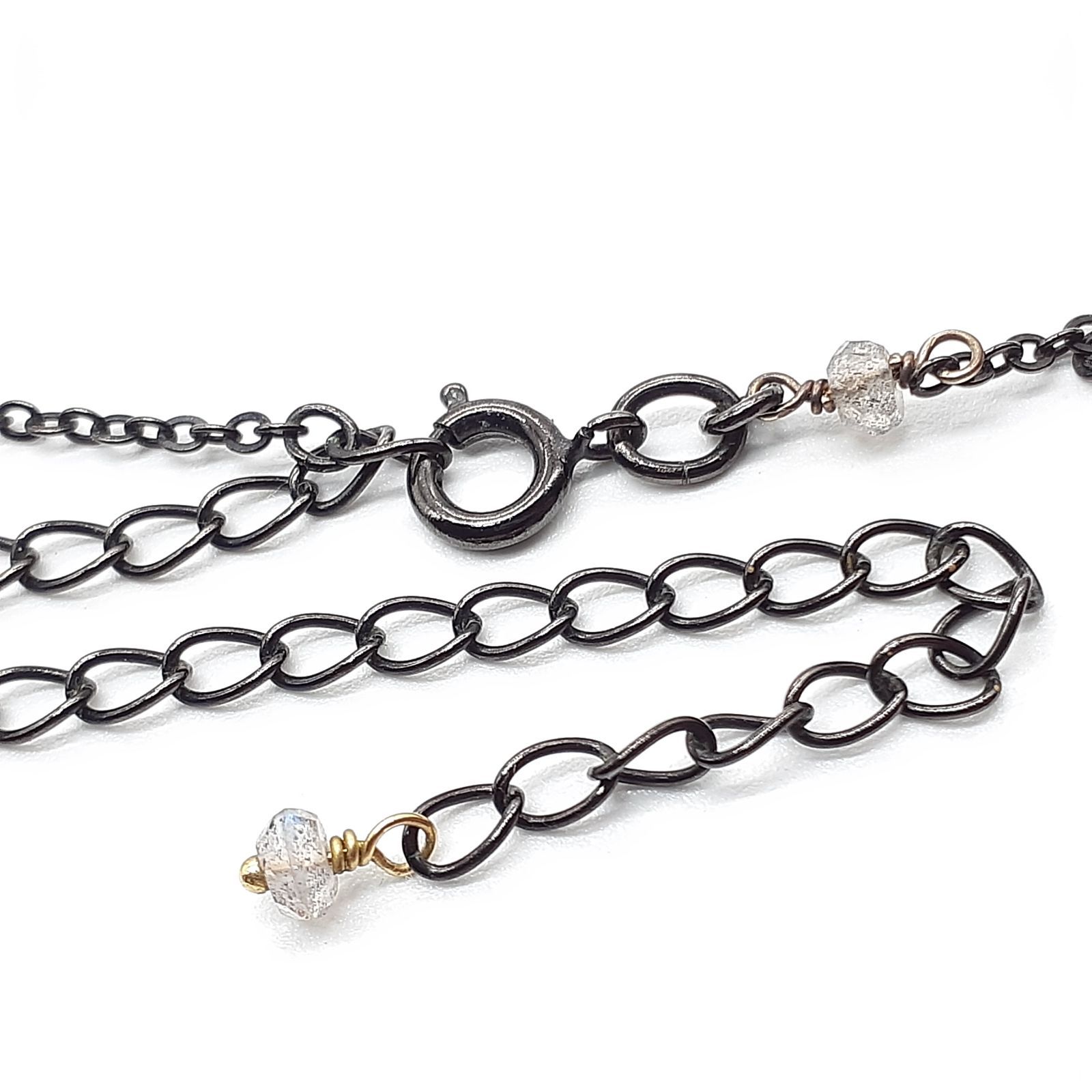 agete アガット ネックレス ロザリオ クロス ムーンストーン クロス