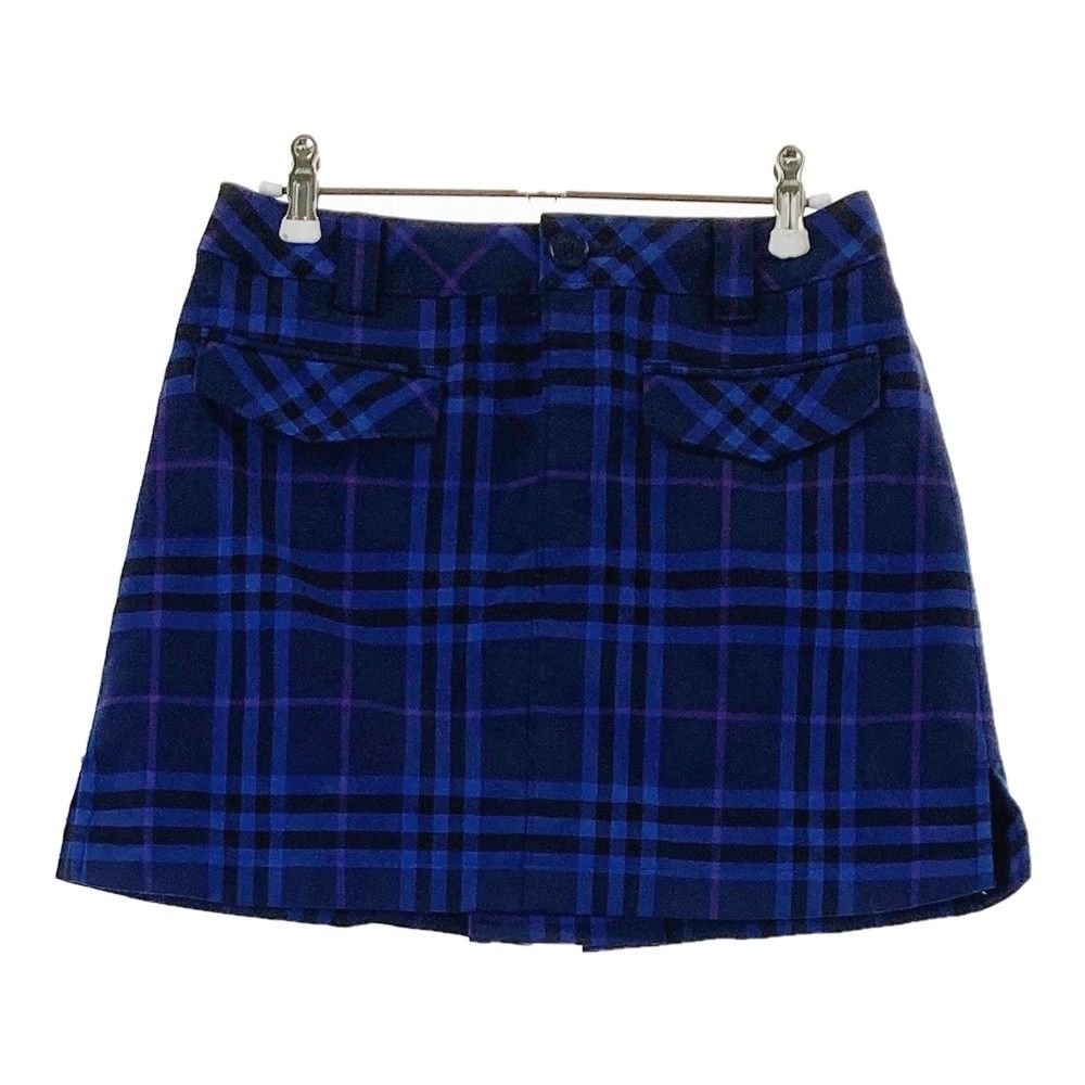 サイズ：9 BURBERRY GOLF バーバリーゴルフ  裏地付 ストレッチスカート チェック柄 ネイビー系 [240101295002]# ゴルフウェア レディース ストスト