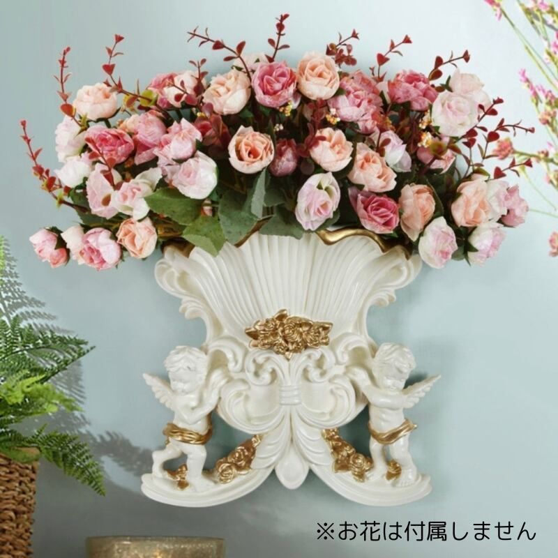 花瓶 壁掛け フラワーベース 天使 ロココ調 欧風 スタイル