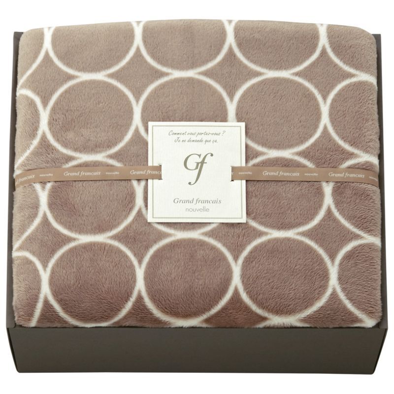 グランフランセヌーベル ハイソフトタッチマイヤー毛布 グレージュ (GFN8106)