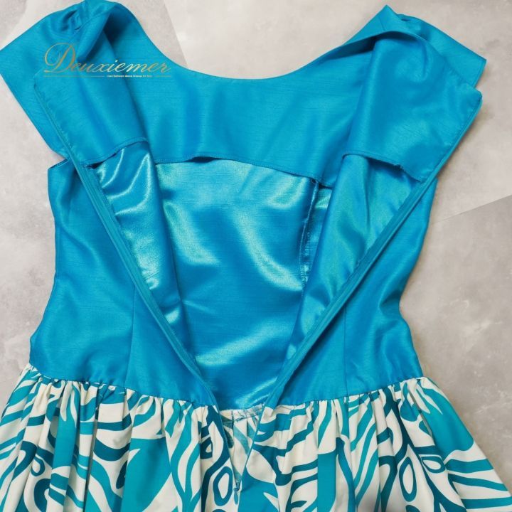 フラダンス 衣装 ワンピース ドレス ホワイト系 ブルーヘブン