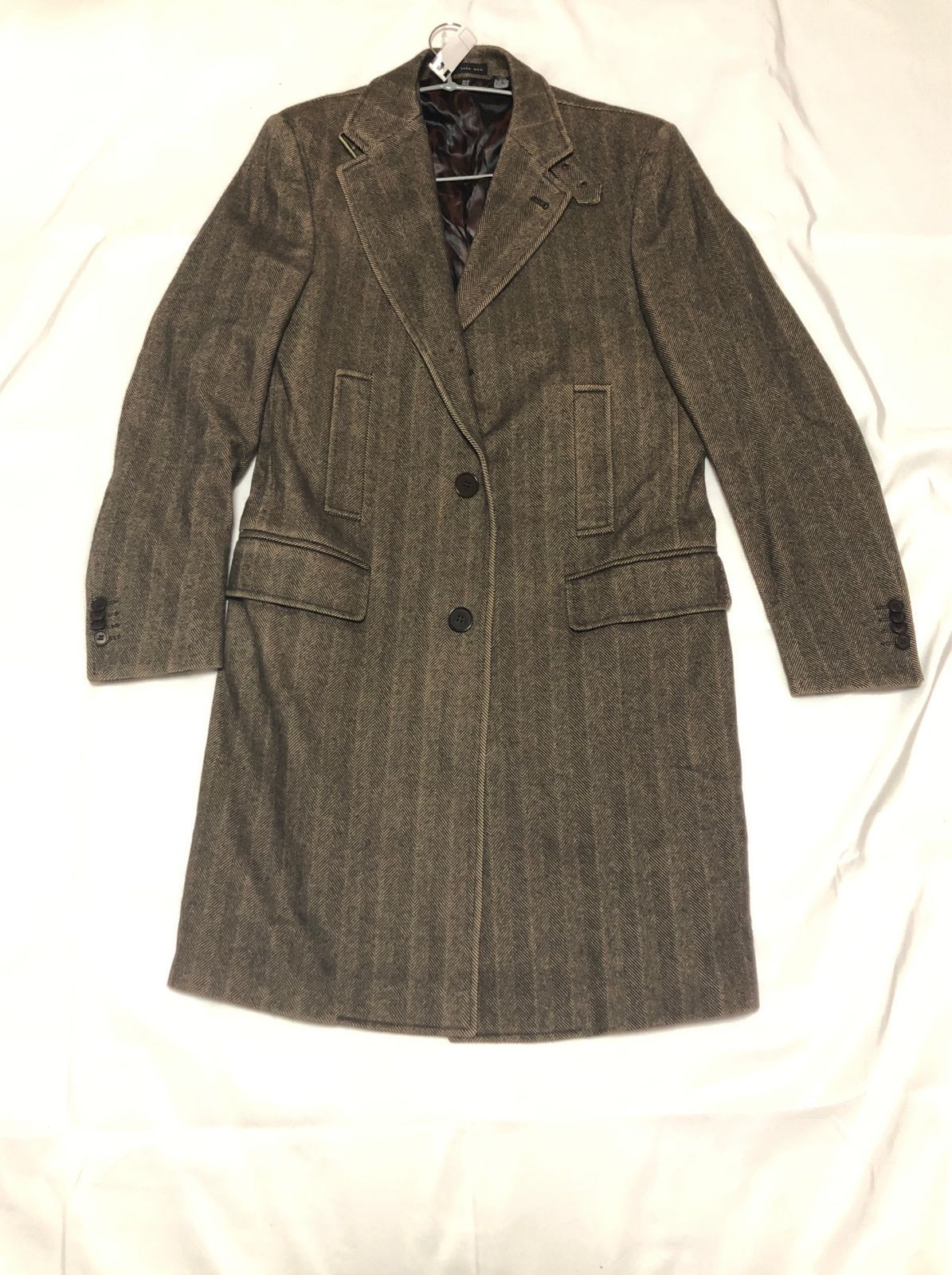 ZARA ダブルブレストヘリンボーンコート ZARA ダブルブレストヘリンボーンコート ZARA ダブルブレスト