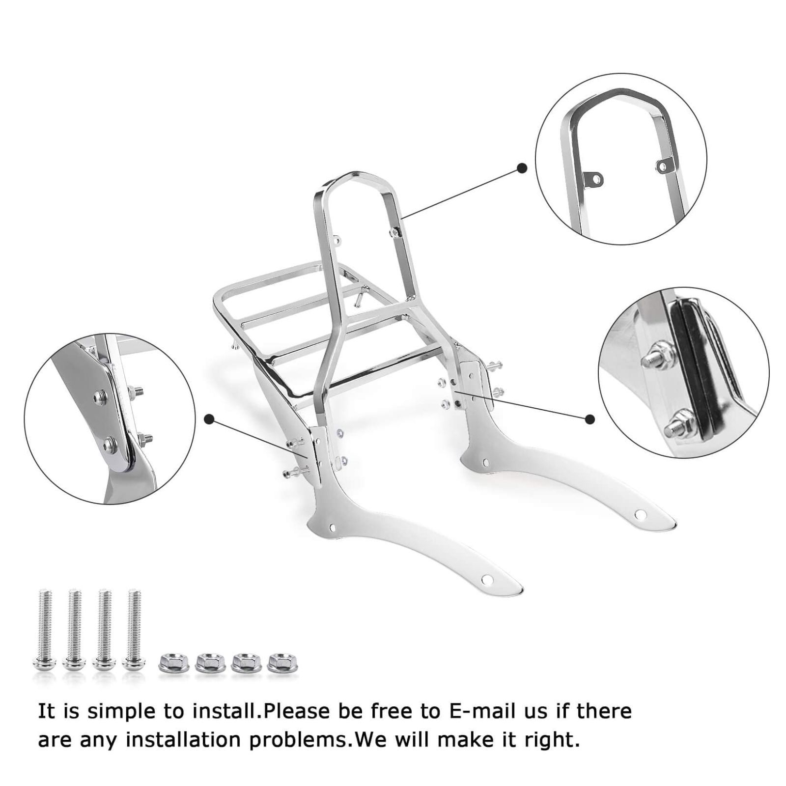 リアキャリア付き バックレスト ドラッグスター1100用 ドラッグスター250