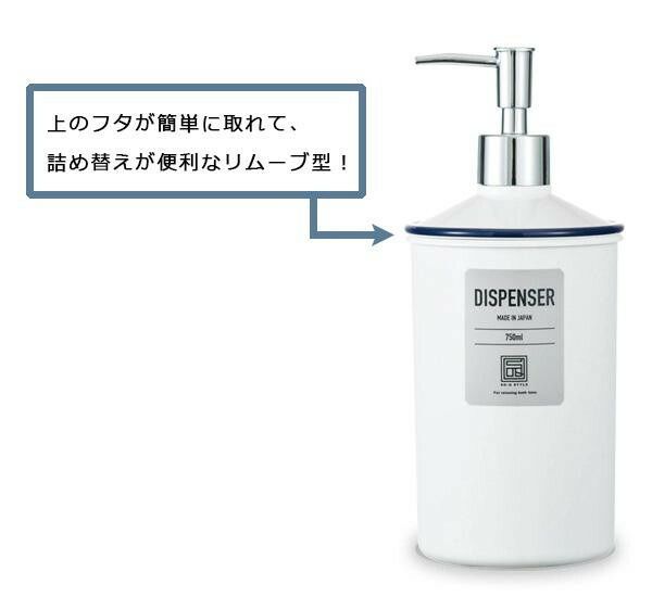 アーバンモダン ディスペンサー詰め替えボトル3本セット シャンプー リンス ボディーソープ 750ml ブルー