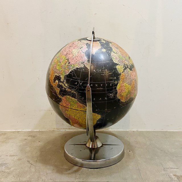 アメリカ ヴィンテージ アンティーク 地球儀 REPLOGLE リプローグ ブラックオーシャン 60’s インテリア アメリカン雑貨 B5049