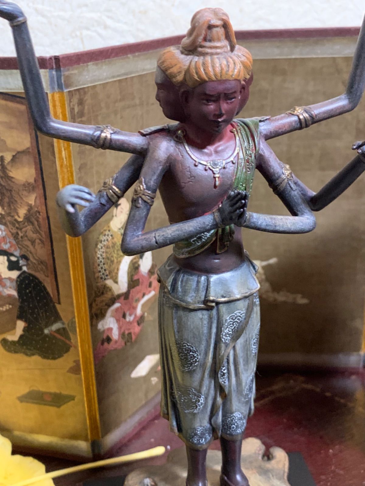 イスム 阿修羅 TanaCOCORO[掌] 置物 細密細工 仏像 仏教美術 TanaCOCORO[掌] 阿修羅 アンティークゴールド | 仏像フィギュア