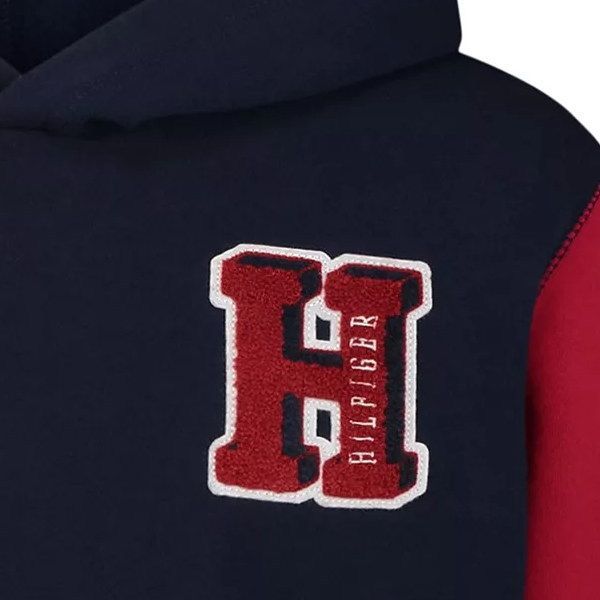 トミーヒルフィガー ブロック裏起毛プルパーカー