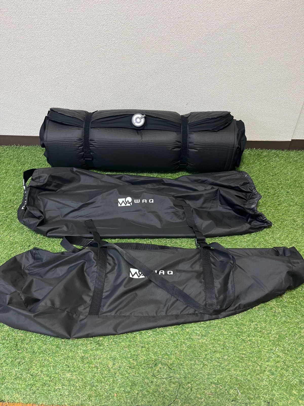 2個 WAQ ワック RELAXING CAMP MAT S ブラック キャンプ キャンプ寝具 マット インフレーターマット