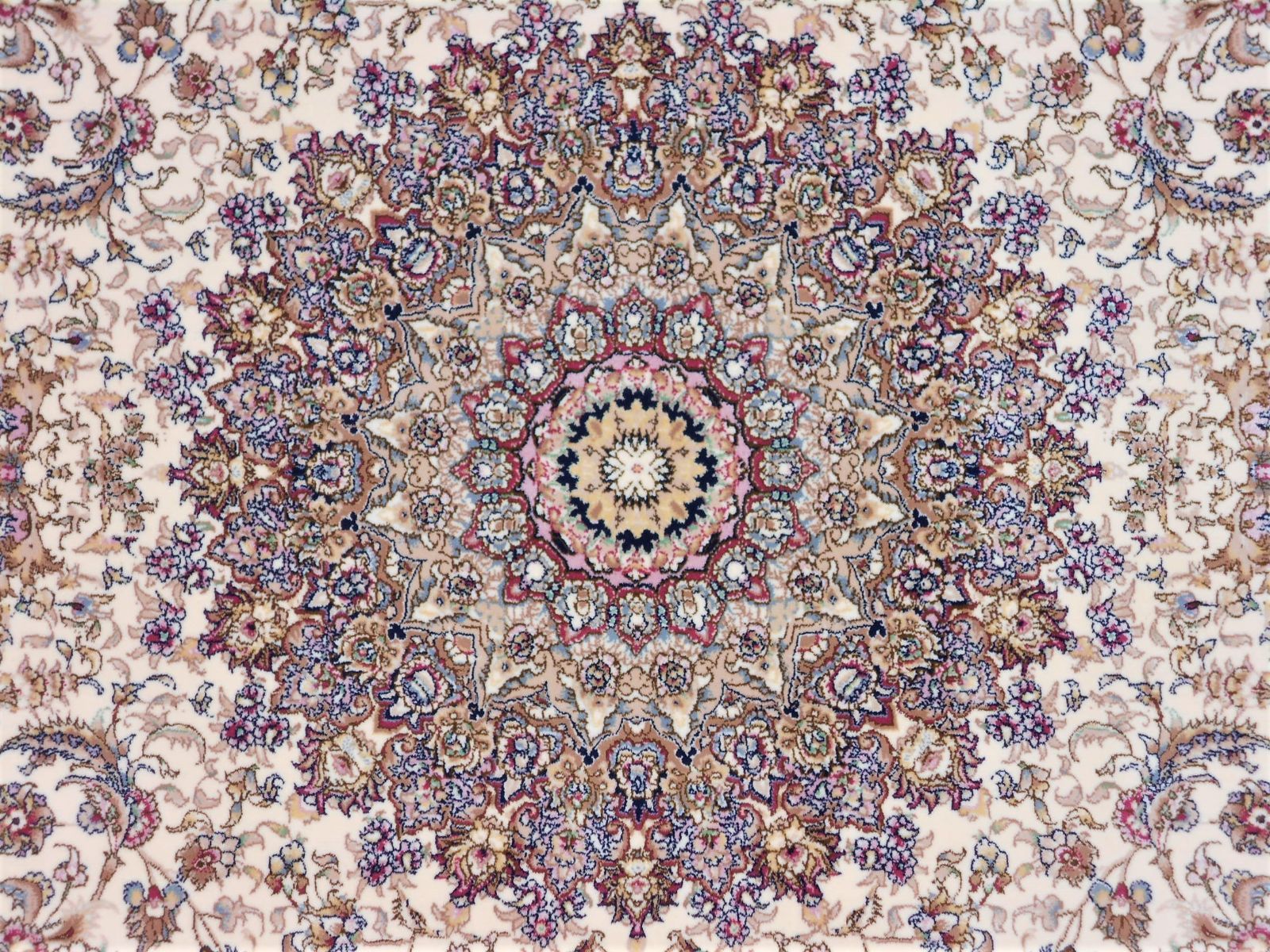 170万ノット！輝く、多色織絨毯！本場イラン産100×150cm‐201221-