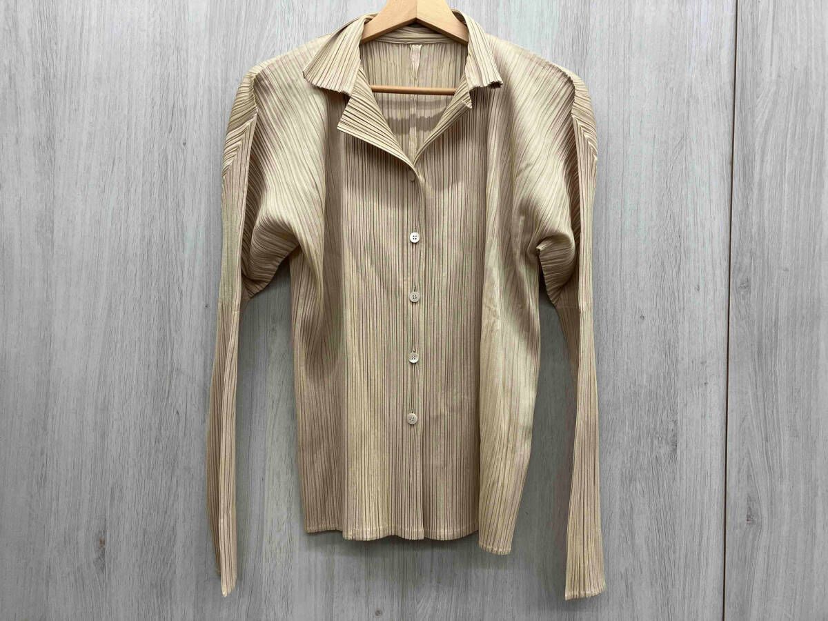 PLEATS PLEASE 長袖シャツ サイズ3 PP05-JJ001 イッセイミヤケ