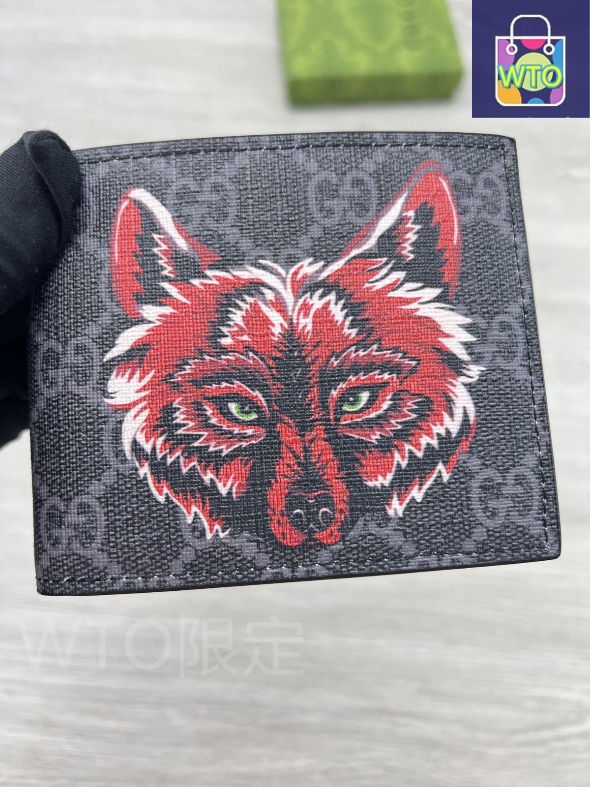 本日限定特価】GUCCI GGスプリーム レッドウルフプリント
