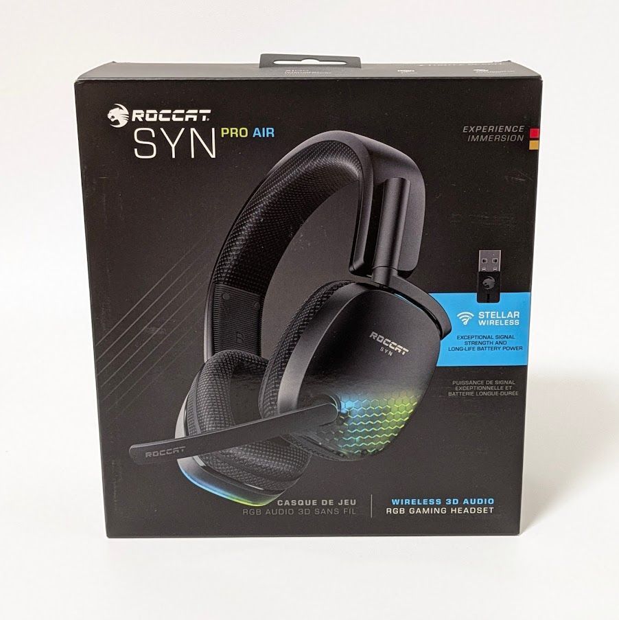 ROCCAT｜ロキャット ゲーミングヘッドセット Syn Pro Air ブラック ROC-14-150-01 ワイヤレス USB |両耳 |ヘッドバンドタイプ