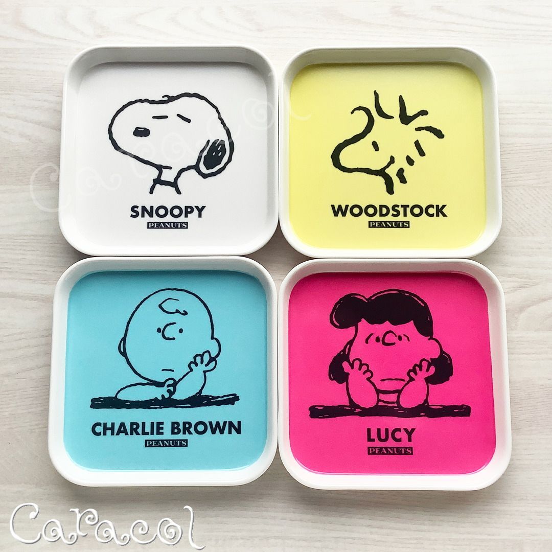 ヴィンテージ 7枚セットpeanutsスヌーピーブリキトレイ50's60's