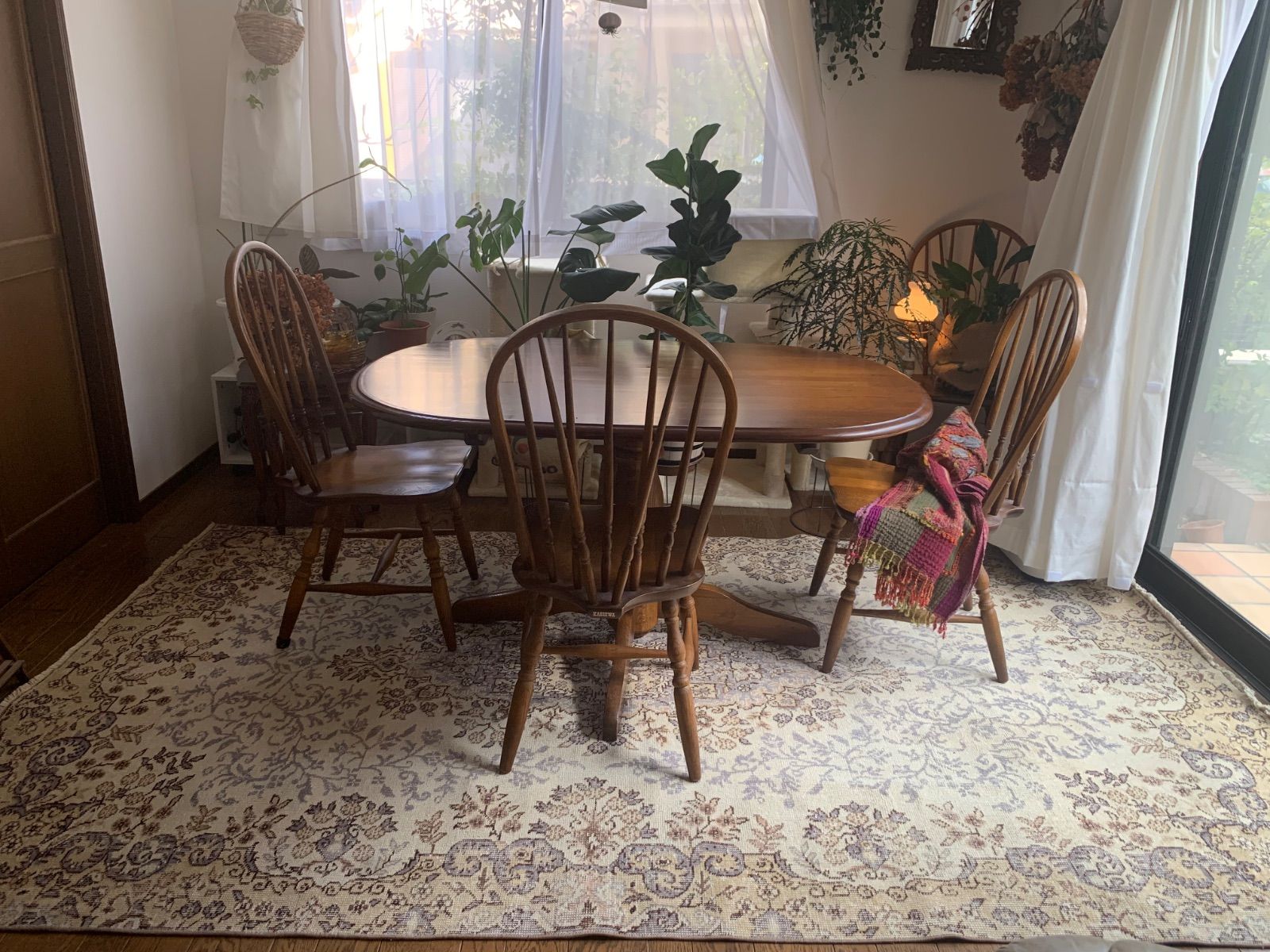 特大　超大判　287×167イエローゴールド　ボタニカル　トルコヴィンテージラグ 特大 超大判 287×167イエローゴールド ボタニカル トルコヴィンテージ