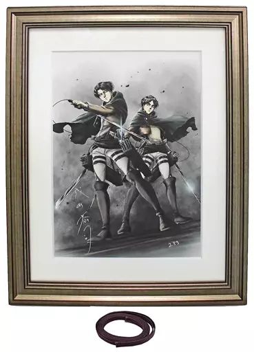 節約 【】原画イラストボード 付属品付)進撃の巨人展 浅野恭司描き