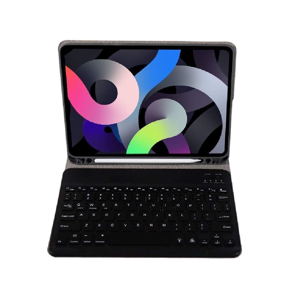 iPad6/iPad5/Air/Air2/Pro9.7_ブラック iPad6 iPad5 iPad Air 2 Pro 9.7 インチ キーボード ケース キャンディー色 ペンホルダー付き アイパッド 6 保護カバー 分離式 女性 人気 iPad 5 キーボー