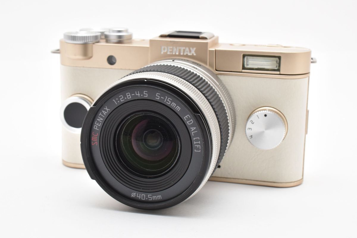 ショット数462回 上品 PENTAX Q S 1 ズームレンズキット 02 ZOOM ゴールド 元 き AYM 4360 278
