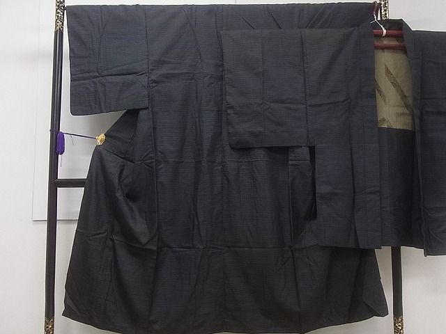 平和屋1男性　本場染大島紬　アンサンブル　80亀甲　逸品　CAAF5489ev